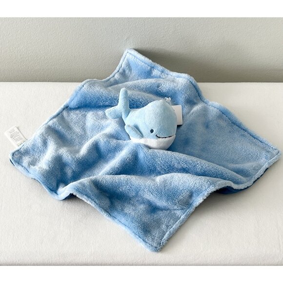 New! CARTER’S Just One You Whale Security Blanket Plush Baby Lovey Blue NWT - Picture 1 of 7